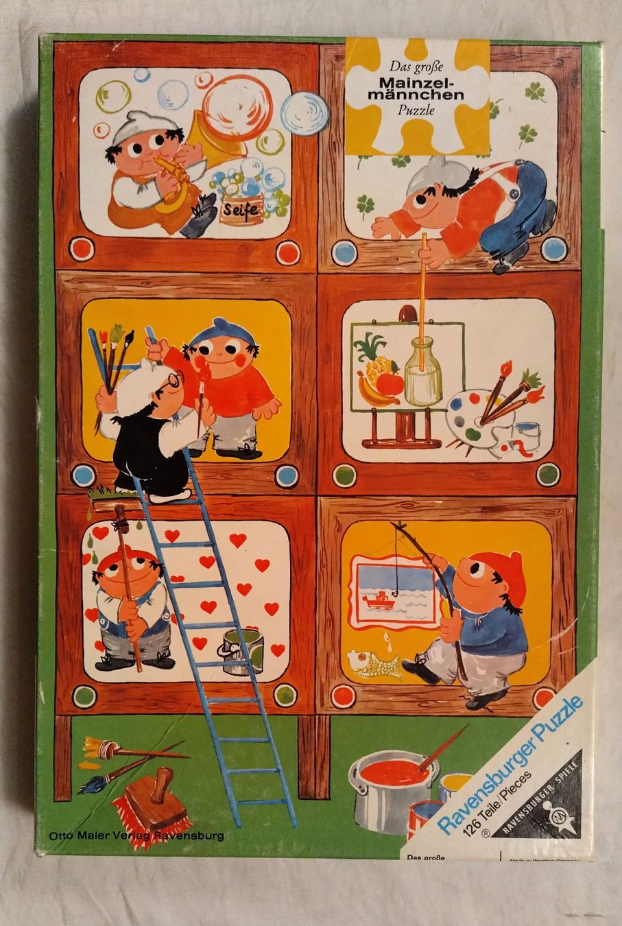 Ravensburger Puzzle: Ravensburger Puzzle, Das grosse Mainzelmännchen Puzzle ©1968 – Usato da Bellach venduto da JingleJerry
