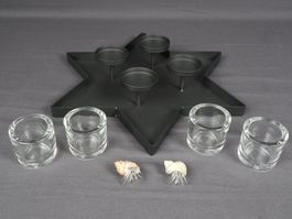 DEKOSCHALE in Sternform mit Kerzengläser