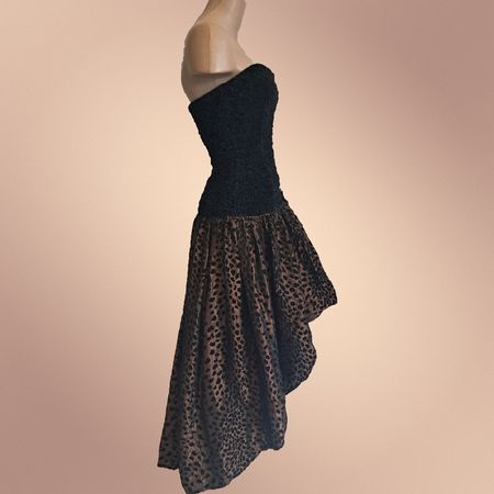 Cocktailkleid Partykleid Abendkleid Leo Samt bronze schwarz