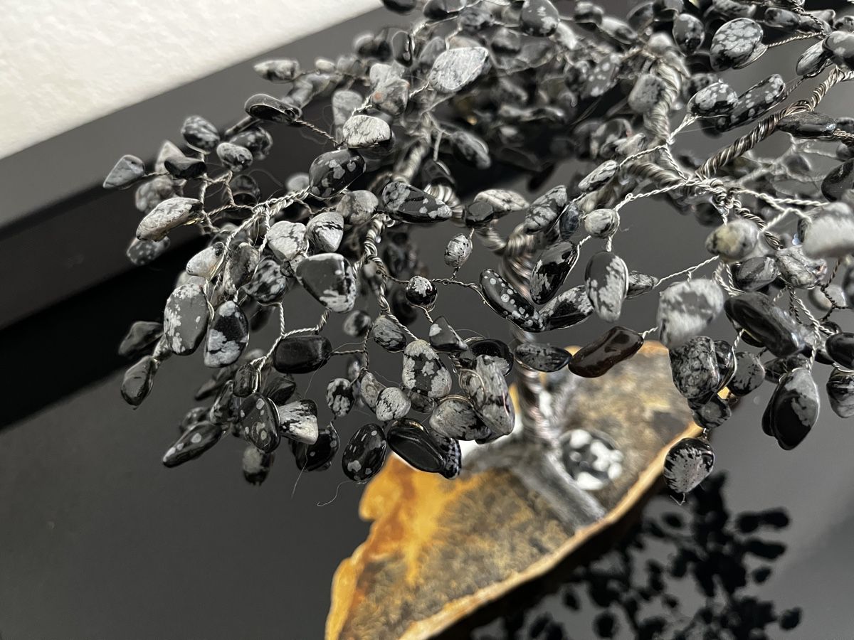 Pietre preziose: Edelsteinbaum aus Schneeflocken Obsidian – Usato da Uetikon am See venduto da wol_6bxx 4