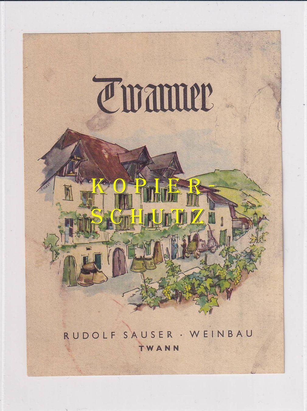 Papiere: Etikette - Twanner /bd – Gebraucht aus Hombrechtikon von Rudolf07