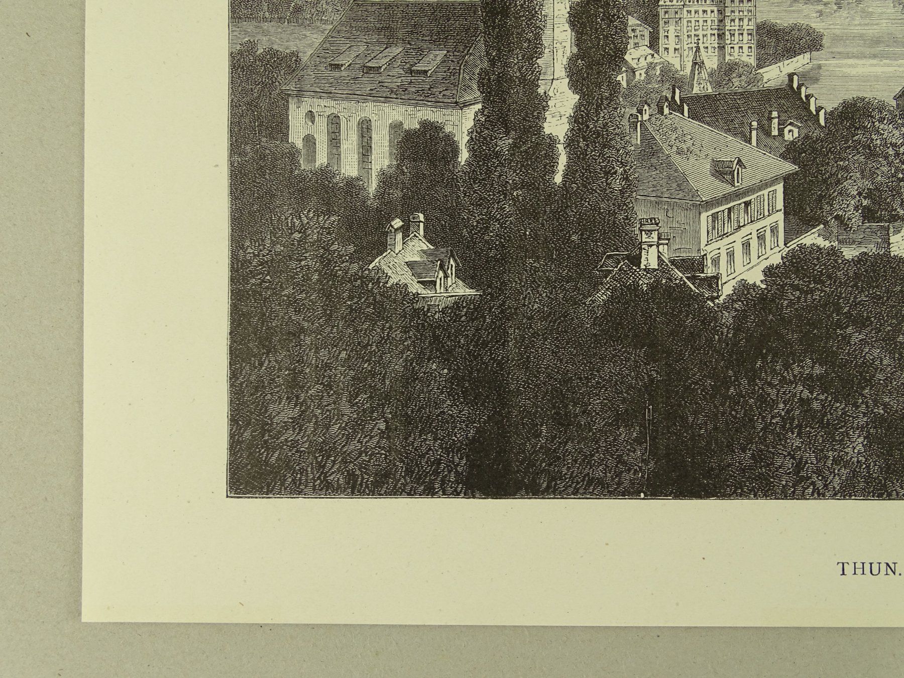 Stiche: THUN HOLZSTICH UM 1880 – Gebraucht aus Grüningen von Kartensammler 2