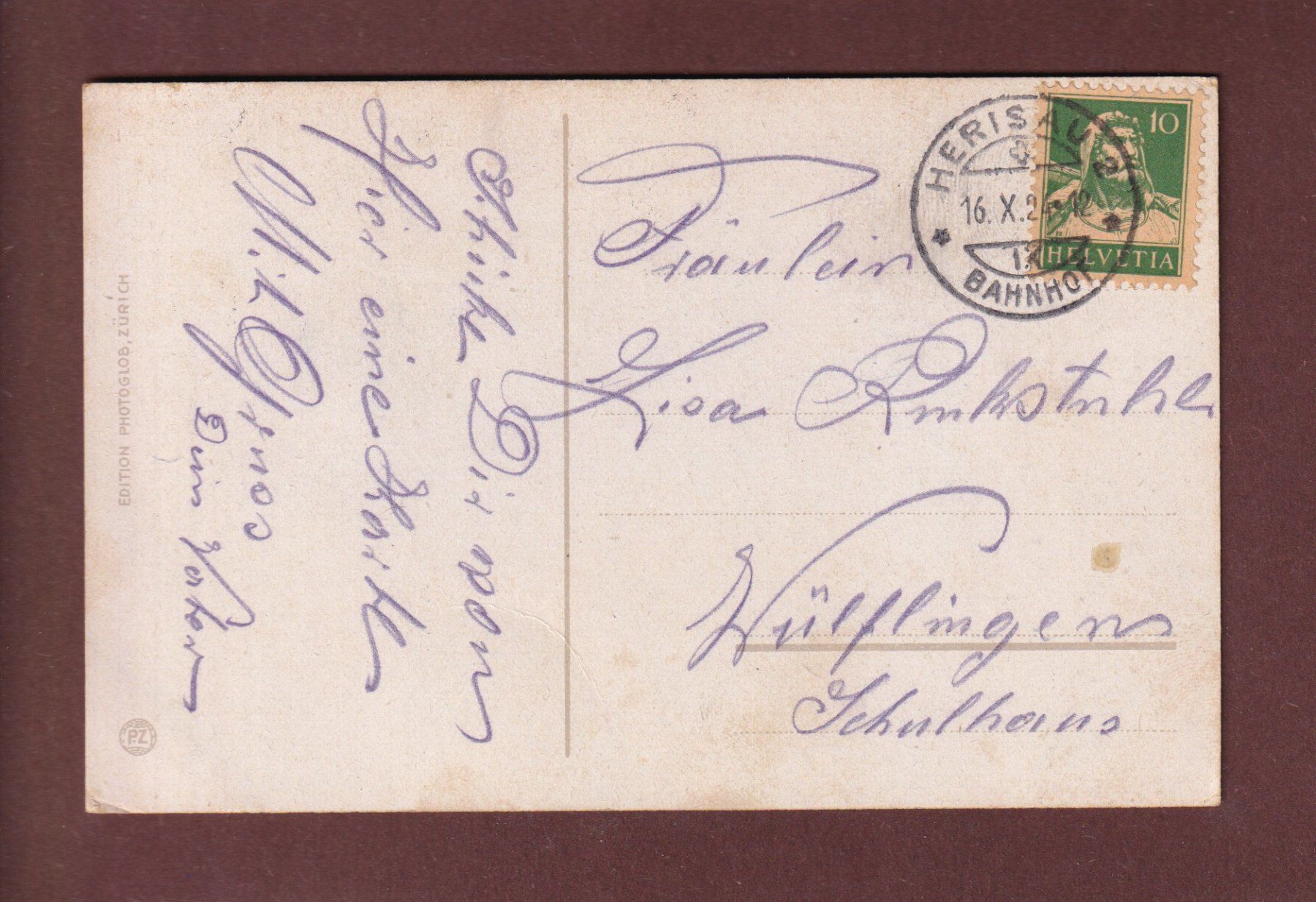 Ansichtskarten: HERISAU - Säntis - 1924 – Gebraucht aus Pully von nicecards-shop 1
