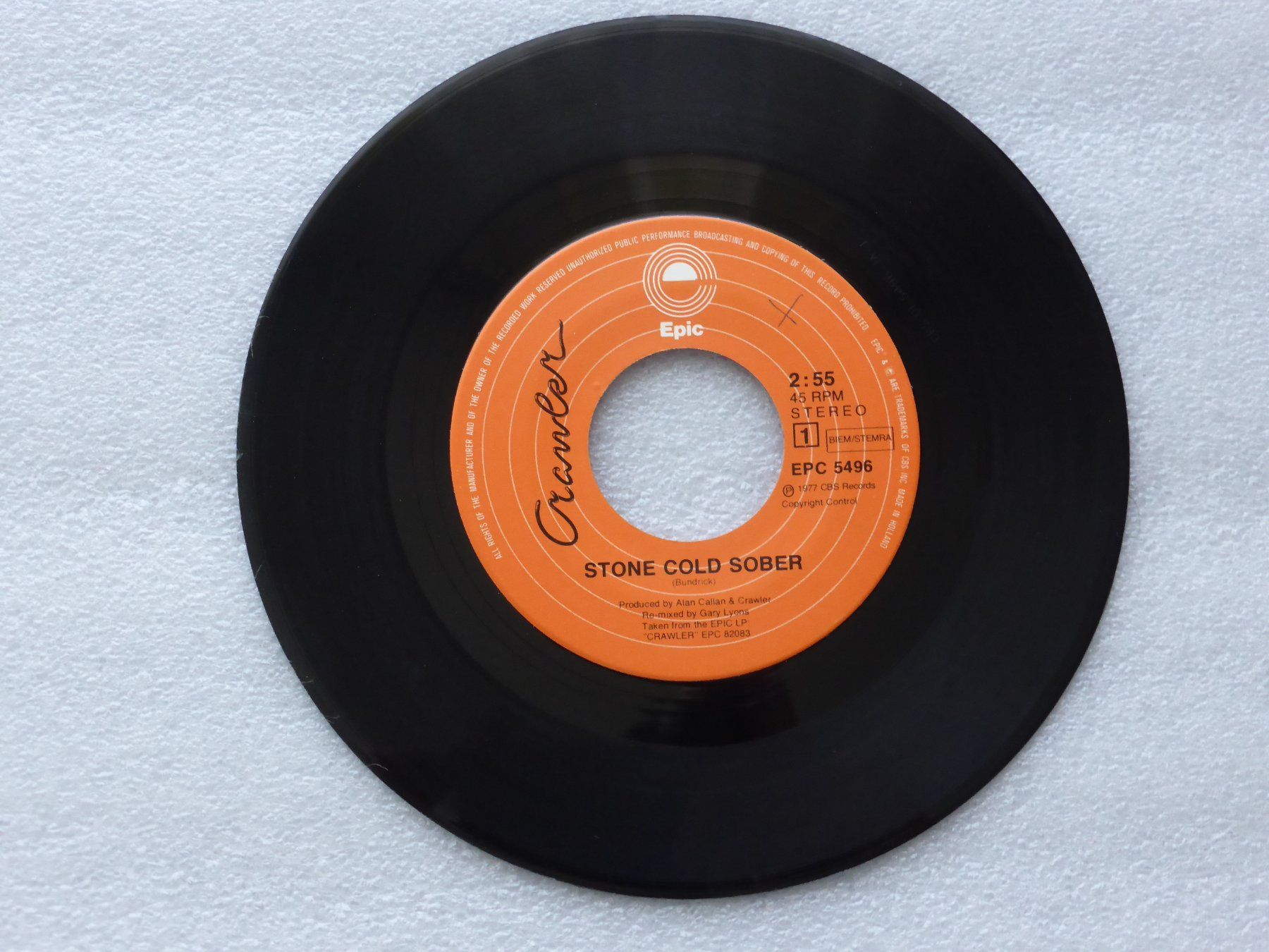 Schallplatten: Vinyl Single  CRAWLER – Gebraucht aus Küssnacht am Rigi von Mondkinder 1