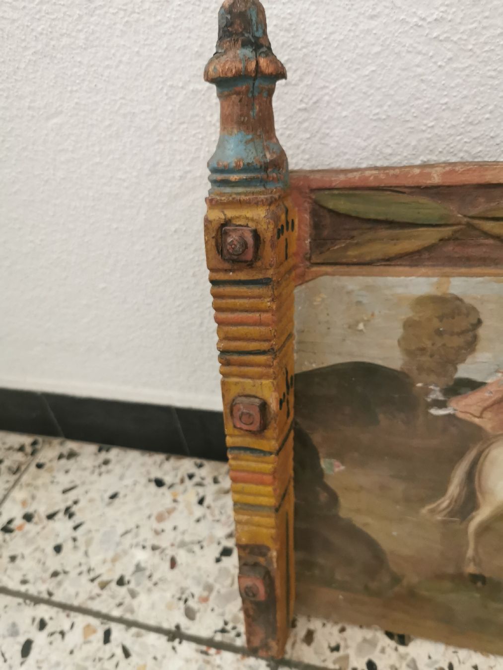 Poster & Bilder: Antikes Bild Ritter Drachentöter auf Holz gemahlt – Gebraucht aus Mellingen von fra_g7y8 4