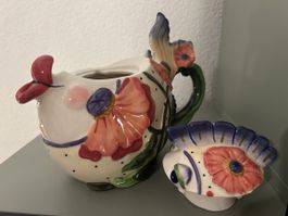 Jameson und Tailor Teekanne bunt Fisch neu