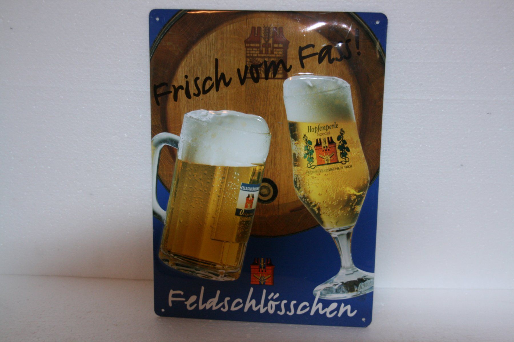 Foto & Immagini: 1 Blechplakat "Frisch vom Fass" – Usato da Bubendorf venduto da Mia111