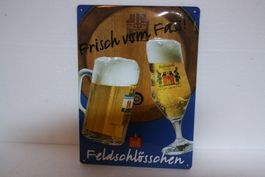 1 Blechplakat "Frisch vom Fass"