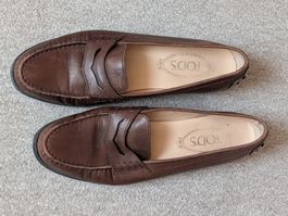 TOD'S Damen Loafer braun Leder  39,5 gebrauchter Zustand