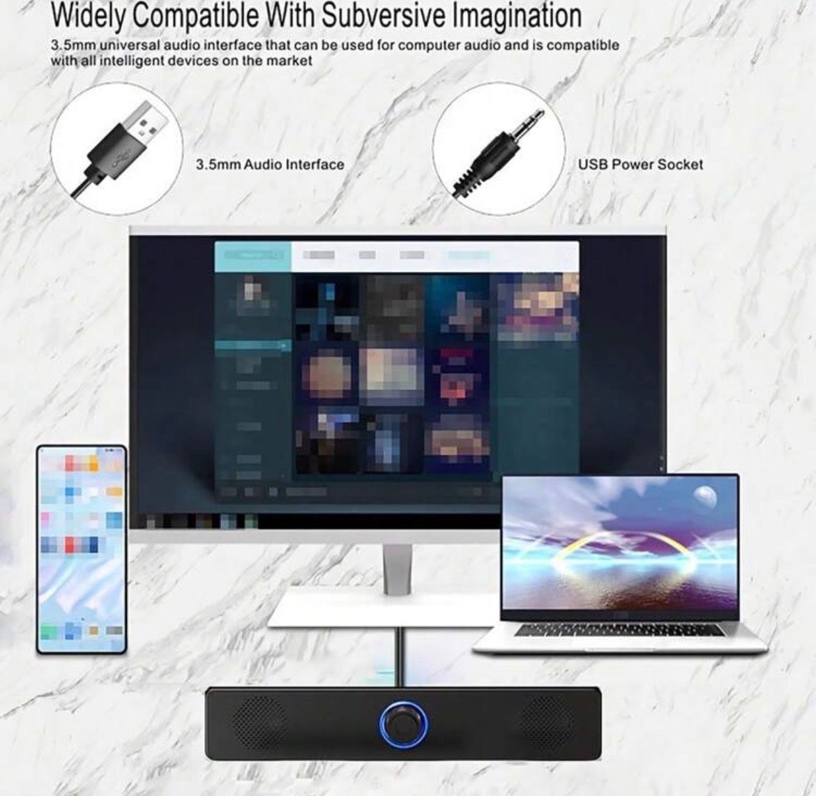 Casse acustiche: USB Soundbar für PC/TV – Nuovo e nell'imballaggio originale da Emmenbrücke venduto da ShopDirect 2