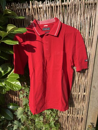 Rotes Claudio Campione Poloshirt, Gr. M, Top Zustand!