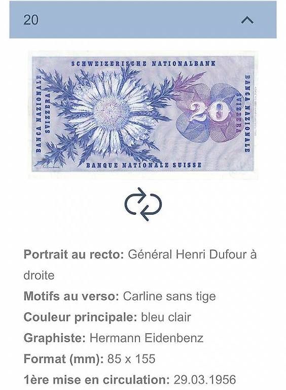 Billets de banque: Billet de banque Suisse – D'occasion à Corcelles-pres-Concise par Dilem 3