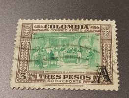 Kolumbien 1951 alte briefmarke