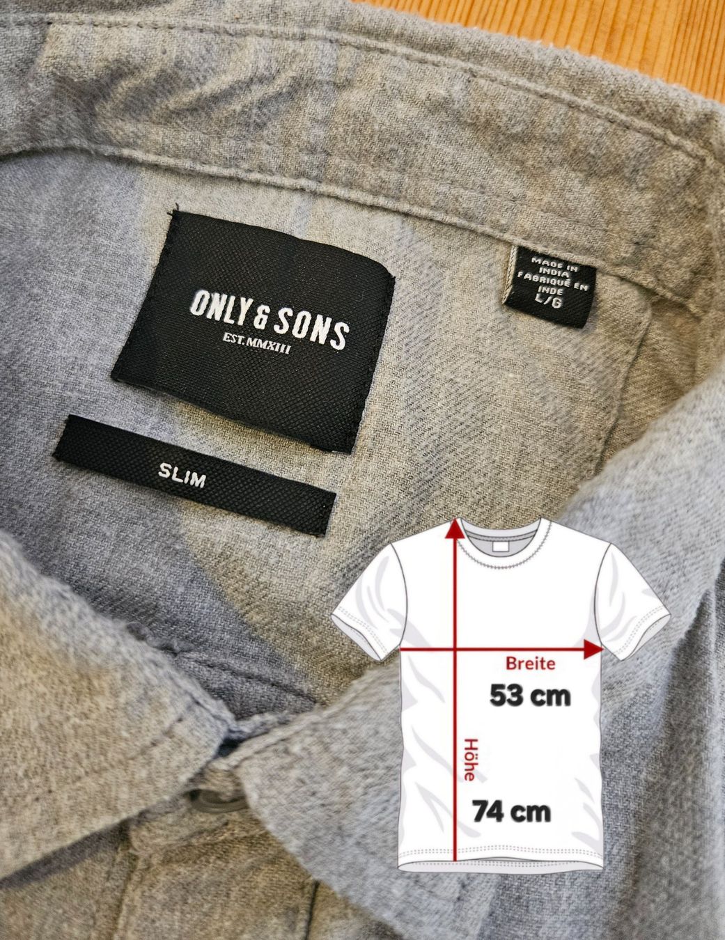 Camicie: Hemd Only & Sons Slim Grösse L – Usato da Hägglingen venduto da United-Village-Trade 1