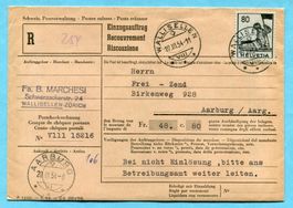 Einzugsauftrag Wallisellen 1954 - Fa. B. Marchesi mit Quitt.