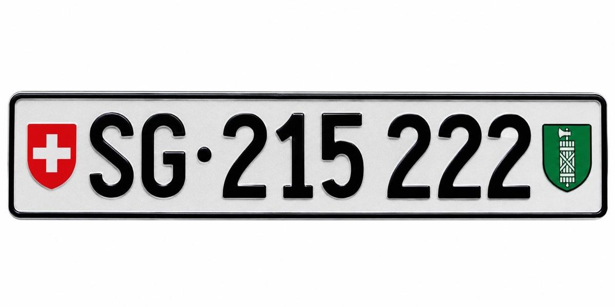 Insegne: Kontrollschild SG215222 – Usato da St. Gallen venduto da Sinniah
