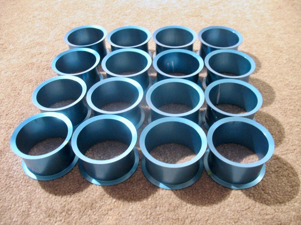 Bastelsets: 16x Aluminium Ring Spule Metall Trommel Metallic hellblau – Neu (gemäss Beschreibung) aus Wil ZH von Arbolero 1