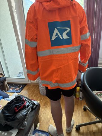 Veste orange de travail été