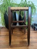 Tessiner Rustikaler Barhocker Holz geflochtenem Sitz
