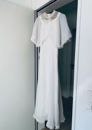 Brautkleid weiss Grösse xS Spitze transparent