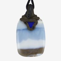 Owyhee Opal Steinanhänger mit eingefasstem Lapislazuli