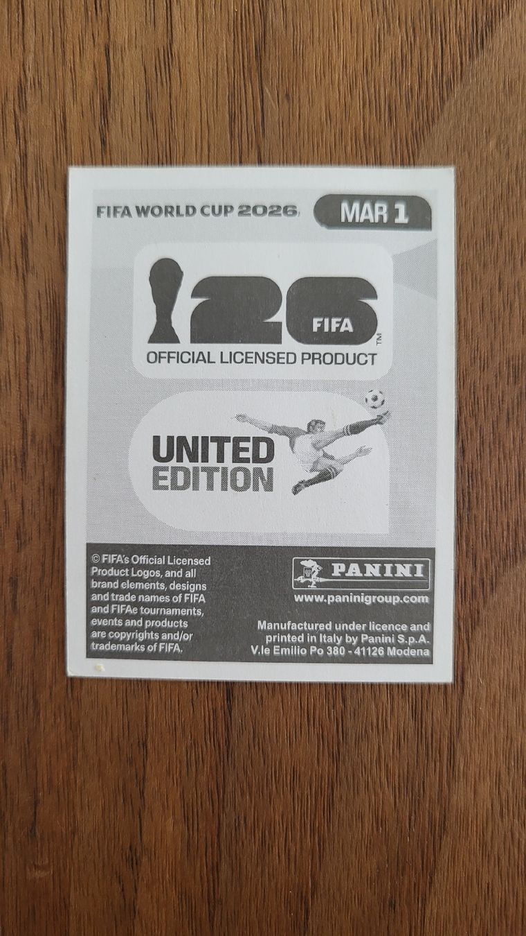 Panini Carte collezionabili: Panini FIFA World Cup 2026 Sticker MAR 1 – Nuovo (secondo la descrizione) da Triesen venduto da stephanieschurti 1