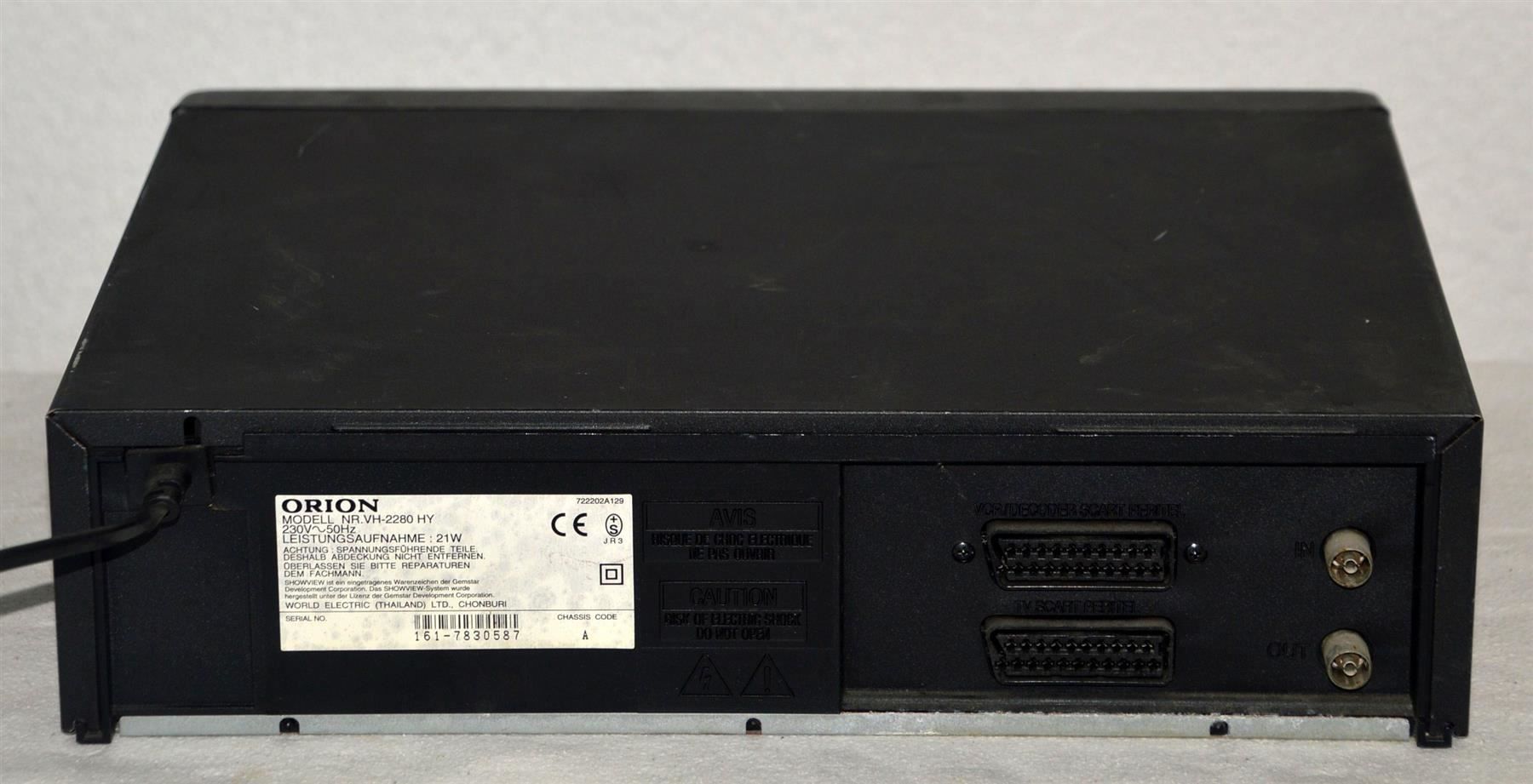 Registratori: Videorecorder / magnétoscope  VHS Orion VH-2280 – Usato da Collonges venduto da arashee 2