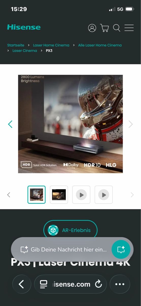 Hisense Heimkino: HISENSE PX3 PRO INKL. SOUNDSYSTEM – Neu (gemäss Beschreibung) aus MÄNNEDORF von ROXYBOY 1