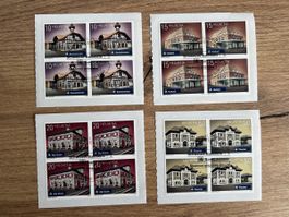 Viererblock Serie „Bahnhöfe“ 2018 ET gestempelt