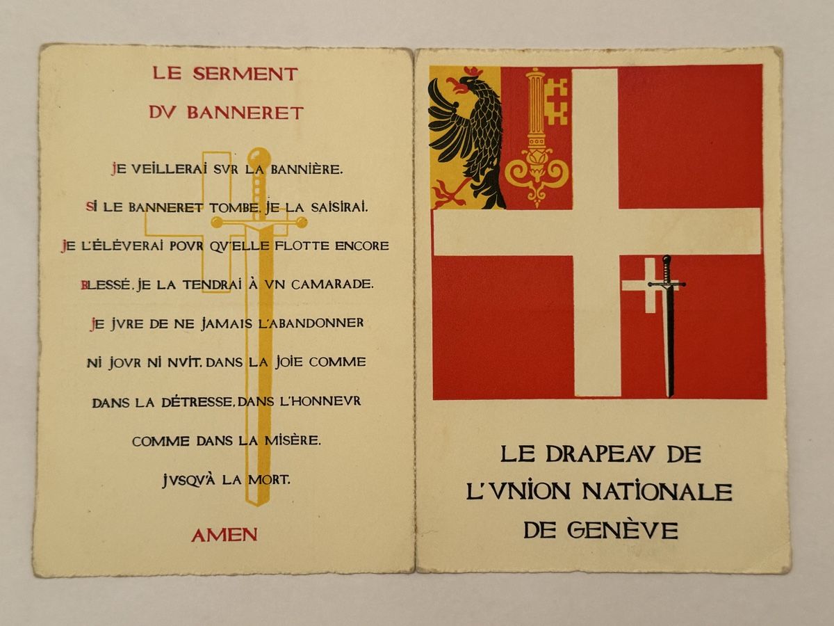 Cartes postales: Carte postale Union Nationale Suisse – D'occasion à GRAND - LANCY par petitpain67 1