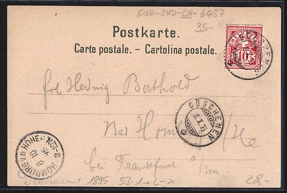 Cartes postales: Vorläufer-Lithographie Göschenen, 1895 – D'occasion à Berlin par bartko-reher 1