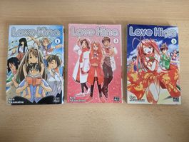 Love Hina Mangas Vol 1-3 Pika Edition Ken Akamatsu bon état 