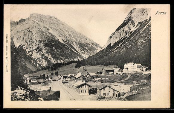 Cartoline postali: AK Preda, Panorama aus der Vogelschau – Usato da Berlin venduto da bartko-reher