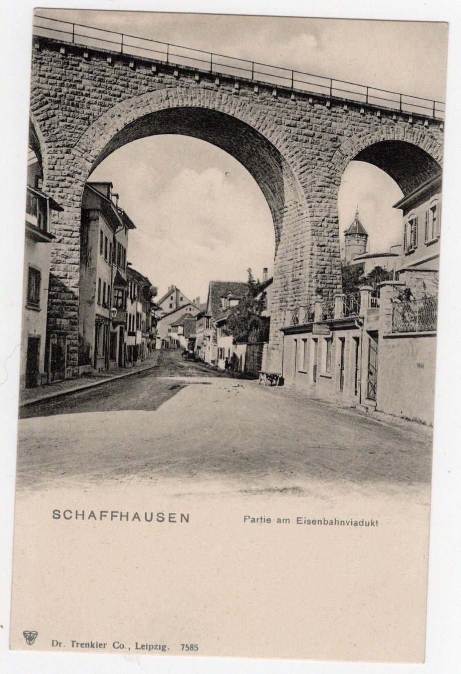 Ansichtskarten: Schaffhausen Eisenbahn Viadukt – Gebraucht aus Rapperswil SG von INTELVI
