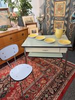 Kelco Tisch mit Schublade, Chromgestell Retro 40