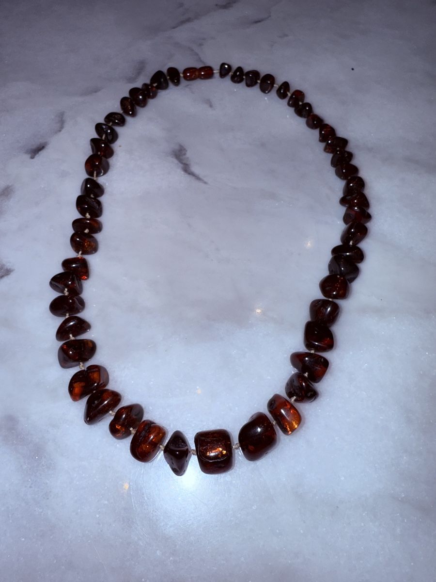 Catenine: Bernstein Kette Vintage – Usato da Aarburg venduto da Yula24