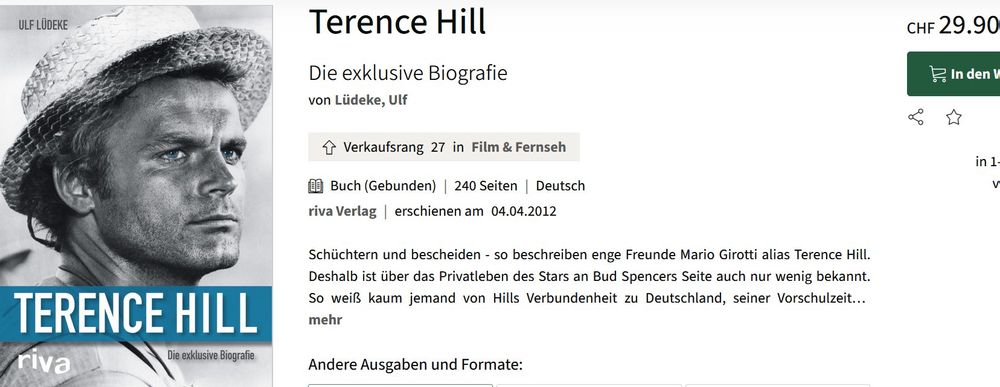 Terence Hill Die exklusive Biografie Kaufen auf Ricardo