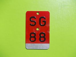 Velonummer / Fahrradnummer  SG 88