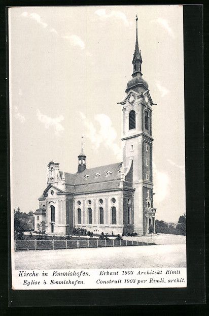 Cartoline postali: AK Emmishofen, Partie an der Kirche – Usato da Berlin venduto da bartko-reher