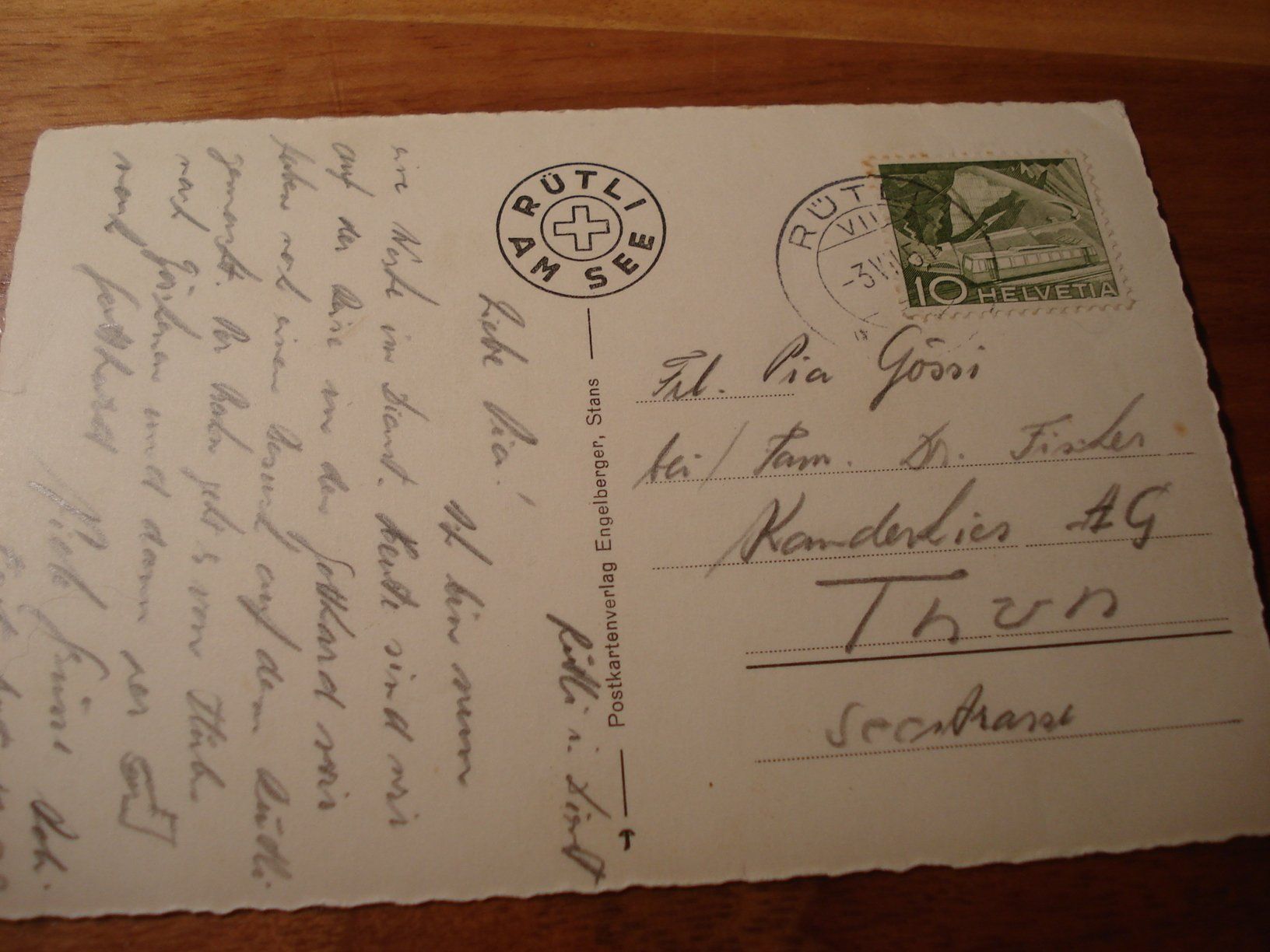 Cartes postales: Rütli, 1957, Stempel Rütli – D'occasion à Niederwil AG par morostahu 1
