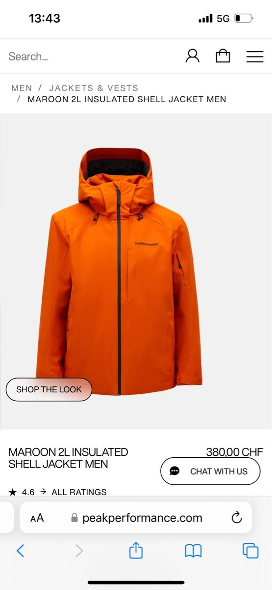 Peak Performance Giacche: Peak Performance Maroon 2L Ski Jacket Men – Nuovo (secondo la descrizione) da Zürich venduto da AlineCr