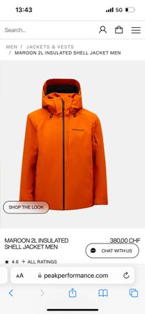 Peak Performance Maroon 2L Ski Jacket Men