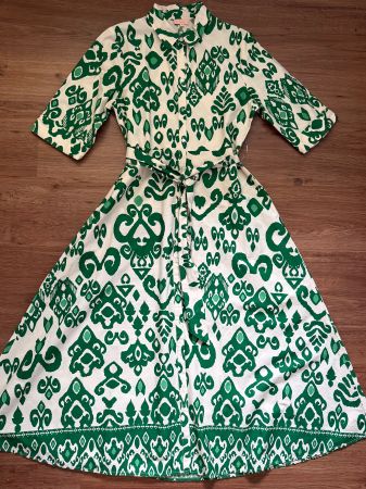 Kleid Goa grün-weiss Grösse M wie neu