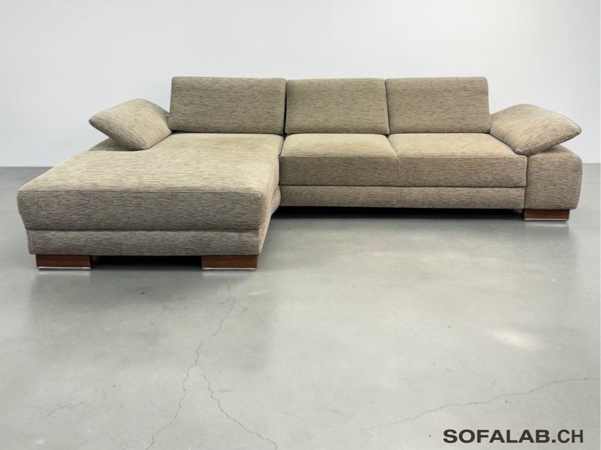 Divani: Ultsch Polstermöbel Ecksofa Beige-Silber – Usato da Fehraltorf venduto da Sofalab.swiss