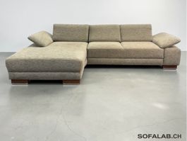 Ultsch Polstermöbel Ecksofa Beige-Silber