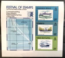 1976 Schiffe  Ascensión Tristán da Cunha St.Helena Block **