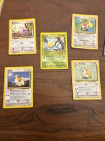 Pokémon Base Set 1999 – 5 Vintage Karten – Deutsch – Origina