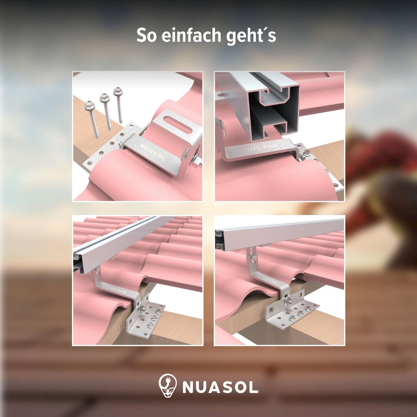 Dispositivi a energia solare: NuaSol Solarpanel Halterung 2er Set – Nuovo e nell'imballaggio originale da Bottighofen venduto da zaap 4