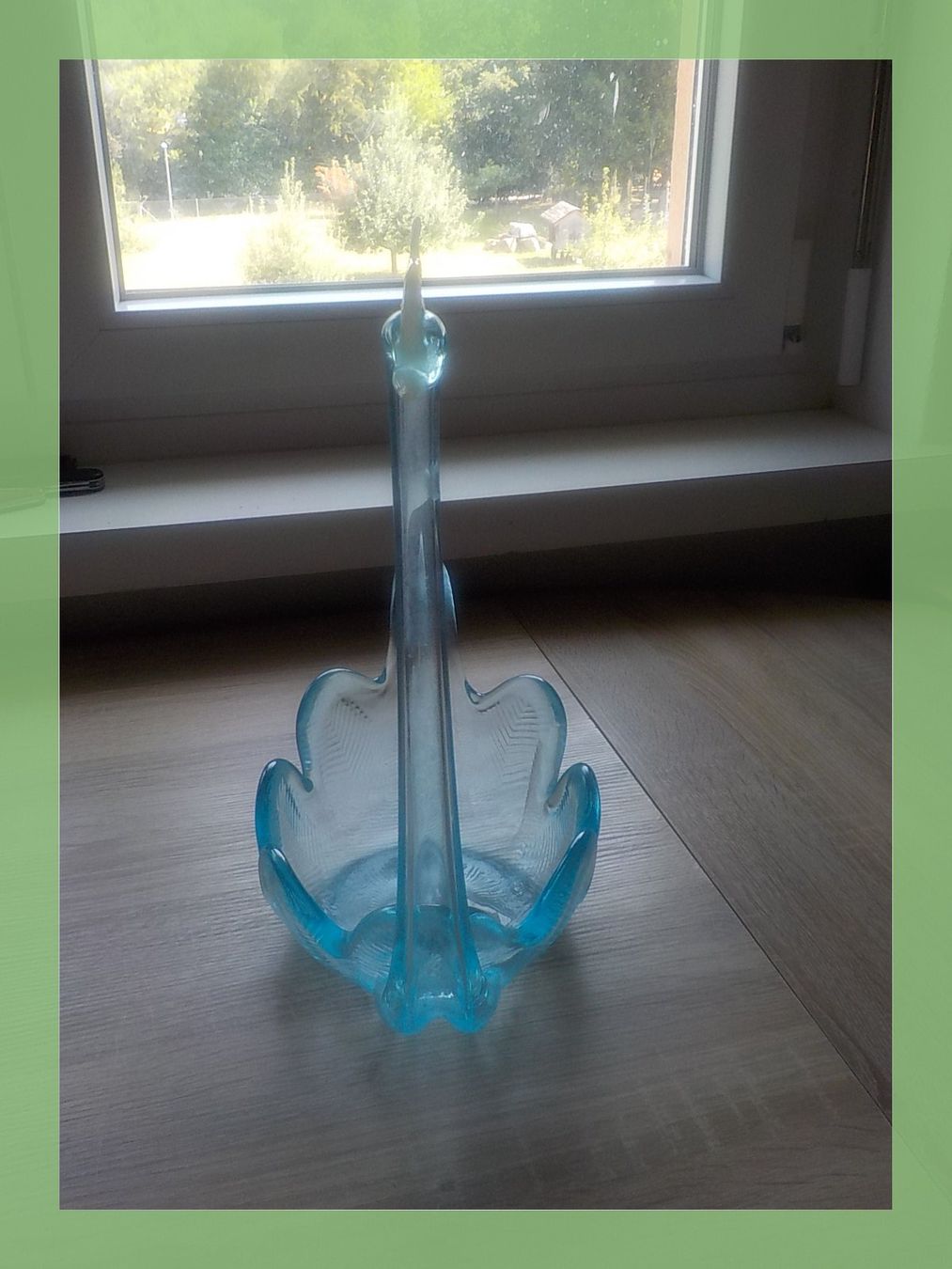 Statuette: Glasfigur Schwan Dekoration blau gebraucht – Usato da Bülach venduto da Freieck 3