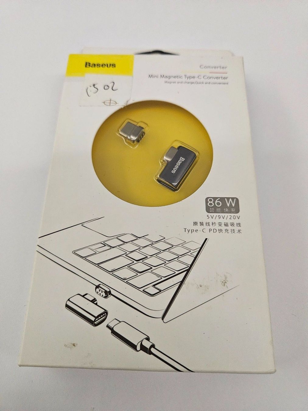 Baseus Laufwerke & Adapter: Mini Adaptateur Coudé Aimanté USB Type-C Baseus Adaptateur – Neu und originalverpackt aus Valentigney von OrigineProd